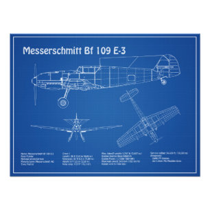 Messerschmitt Bf 109 - Flugzeugkonzept AD Fotodruck