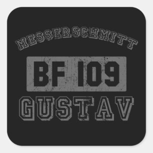 Messerschmitt BF 109 Quadratischer Aufkleber