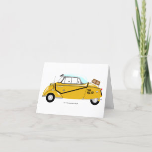 Messerschmitt KR200 Bubble Auto Grußkarte. Dankeskarte