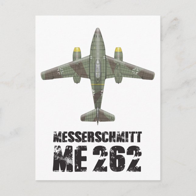 MESSERSCHMITT ME262 SCHWALBE POSTKARTE (Vorderseite)