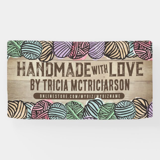 Messestand für Strickwaren aus Garn Banner (Horizontal)