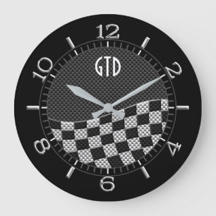Messfelge für die Prüfung auf Carbon Style Große Wanduhr