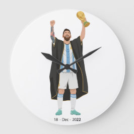 Messi Weltmeister  Große Wanduhr