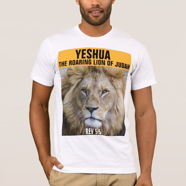 MESSIANISCHE JEWISCH-T - SHIRT, JESHUA-ROARING T-Shirt (Vorderseite)