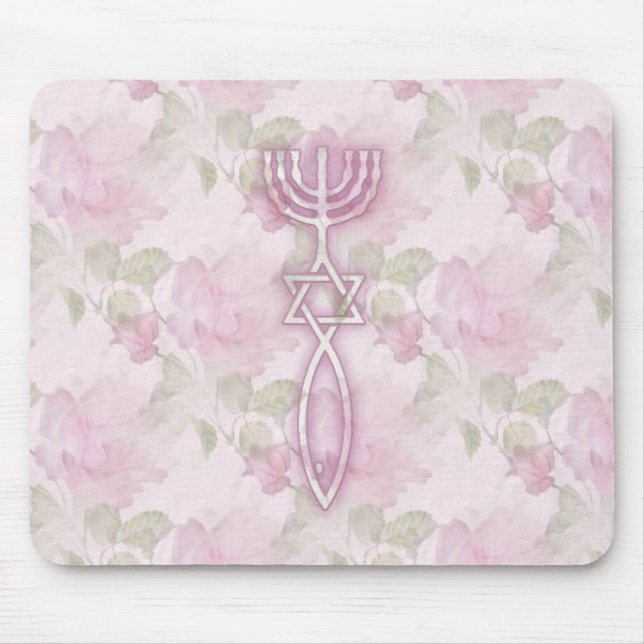 Messianisches Siegel BlumenMousepad Mousepad (Vorne)