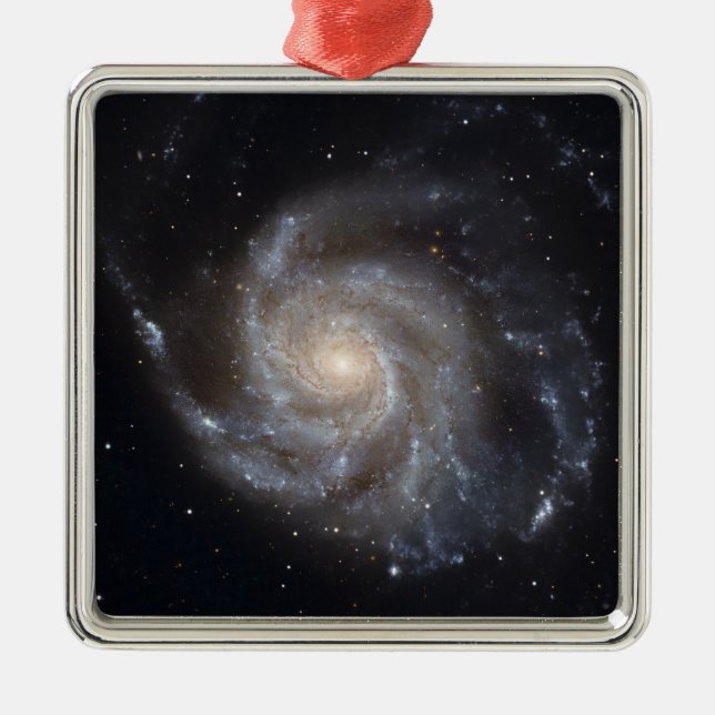 Messier 101, Pinwheel Galaxy Ornament Aus Metall (Vorne)