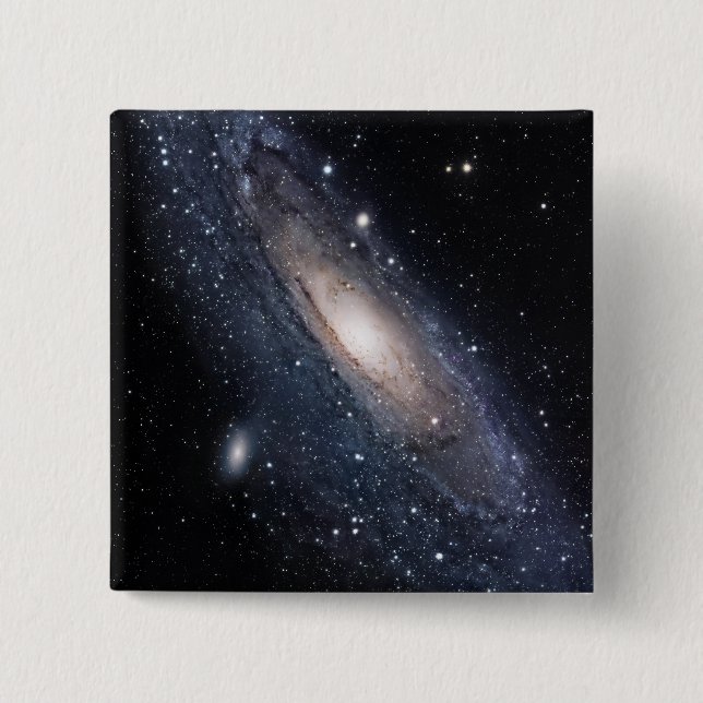 Messier 31, Die große Galaxie in Andromeda Button (Vorderseite)