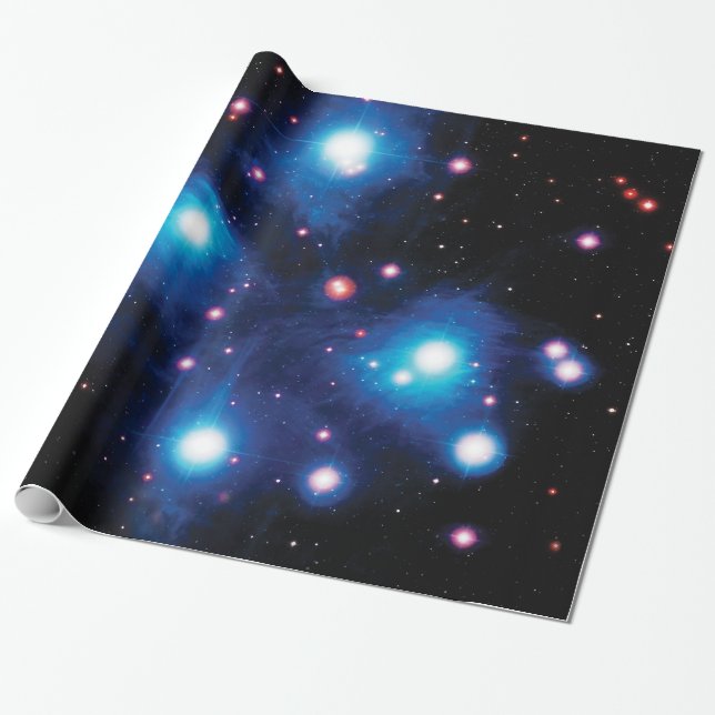 Messier 45 Pleiades Star Cluster NASA Space Foto Geschenkpapier (Ungerollt)