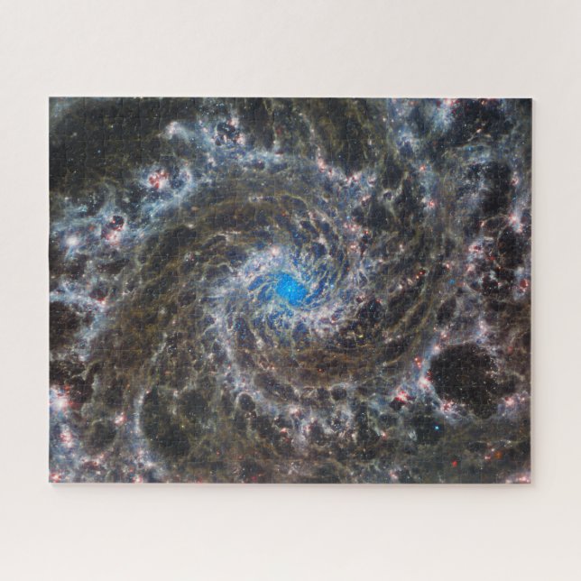 Messier 74 (M74) Galaxy | NGC 628 | MIRI | JWST (Horizontal)
