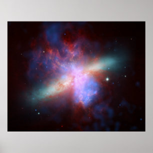 Messier 82 NGC 3034 Cigar Galaxy M82 Composite Poster