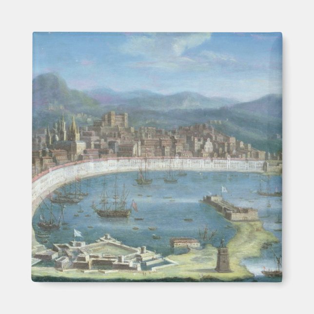 Messina - Panoramablick auf den Hafen Magnet (Vorne)