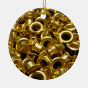Messing-Ösen-Weihnachtsbaumschmuck Keramikornament