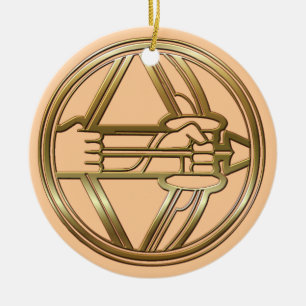 Messing-und Kupfer-Schütze Keramikornament