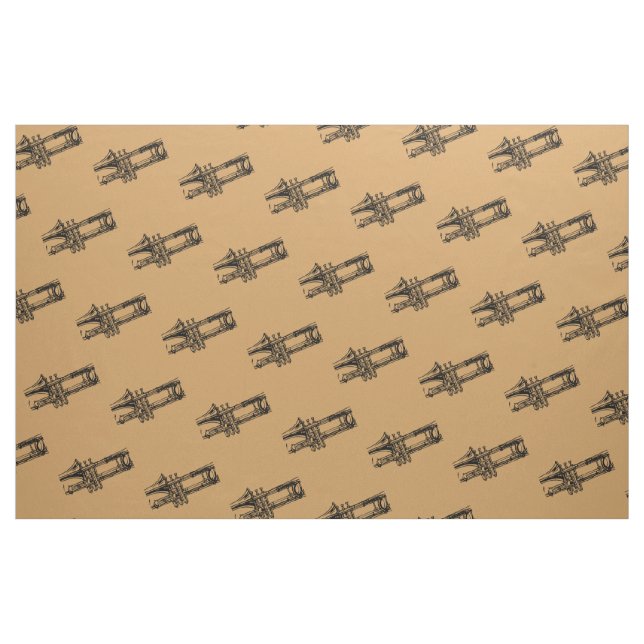 Messingmusikinstrument der Trompete Stoff (Fat Quarter (45,7 x 55,9 cm))