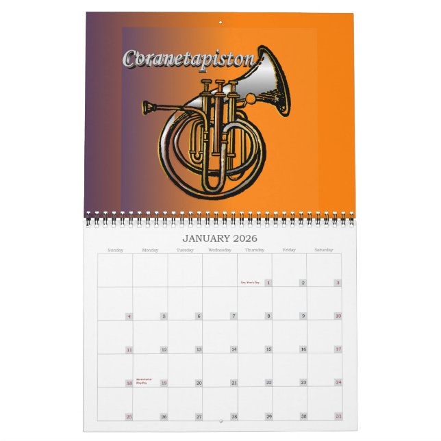 Messingrohr-u. Ton-Kalender Kalender (Jan 2026)