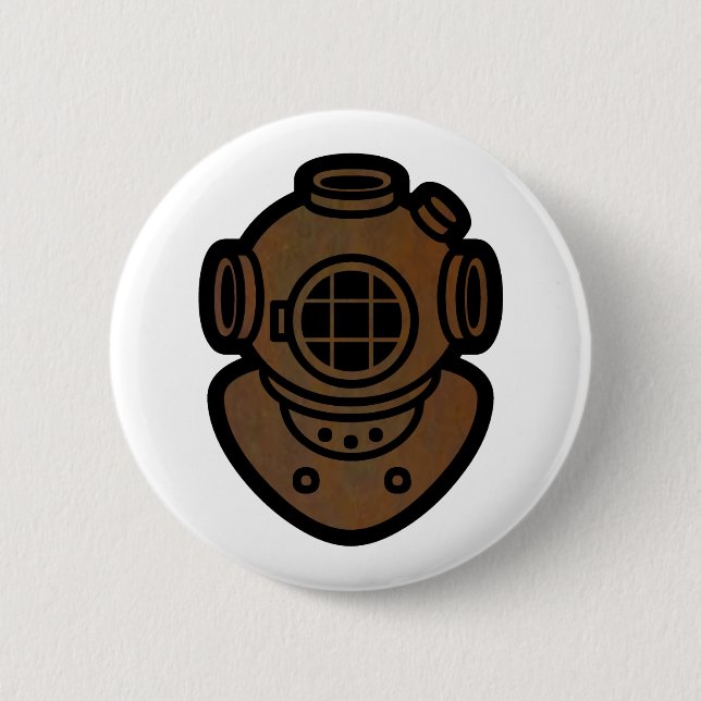Messingtauchsturzhelm Button (Vorderseite)