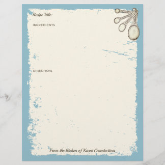 Messlöffel Backbäckerei personalisiertes Rezept