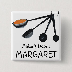 Messlöffelgewürze, die Backen-Namensschild koche Button