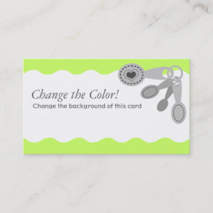 Messlöffelherz, das backende Geschäfts-Karten Visitenkarte