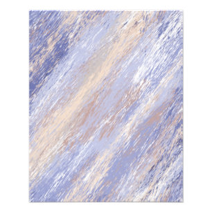 Messy Abstrakt Blue und Beige Paint Strokes Fotodruck