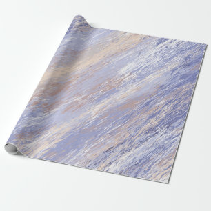 Messy Abstrakt Blue und Beige Paint Strokes Geschenkpapier