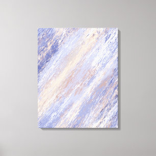 Messy Abstrakt Blue und Beige Paint Strokes Leinwanddruck