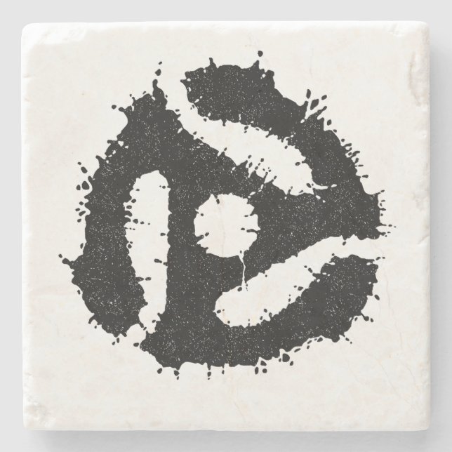 Messy B/W 45 Insert Steinuntersetzer (Vorderseite)