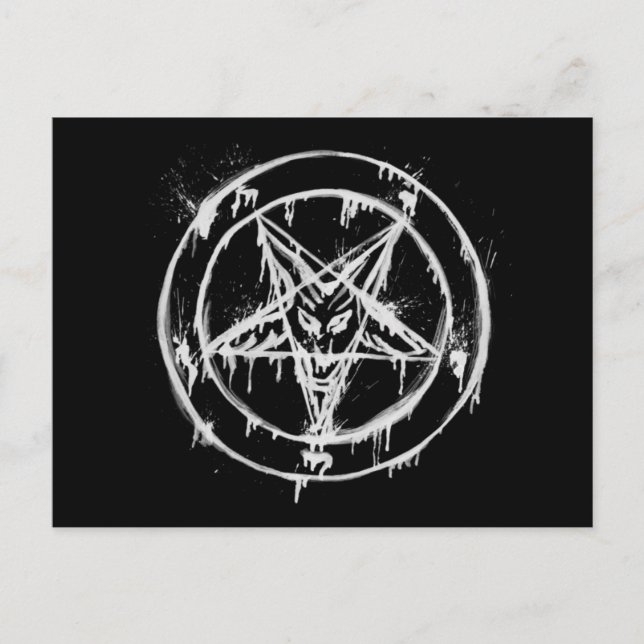 Messy Baphomet Postcards Postkarte (Vorderseite)