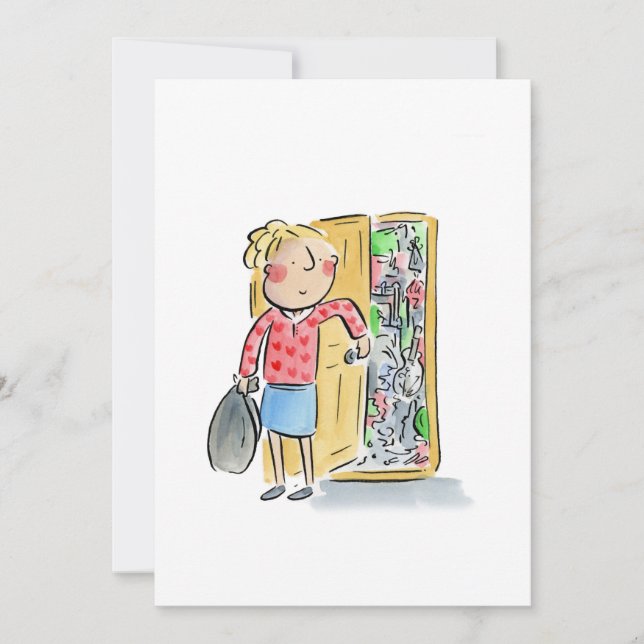 Messy Bedroom Einladung (Vorderseite)