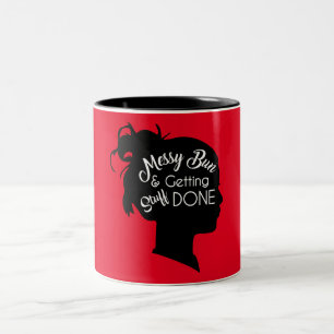 Messy Bun 11 oz Zwei-Tone-Tasse Zweifarbige Tasse