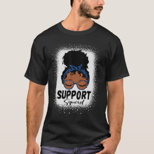 Messy Bun Blue Diabetes Typ 1 Sensibilisierungsdie T-Shirt