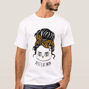 Messy Bun CAT MAMA T-Shirt