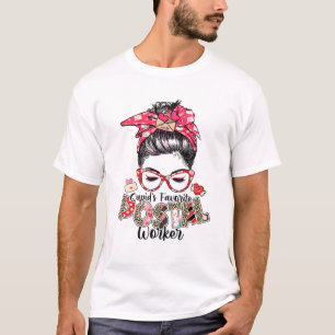 Messy Bun Cupids Lieblingspostalin T-Shirt