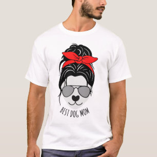 Messy Bun DOG MAMA T - Shirt