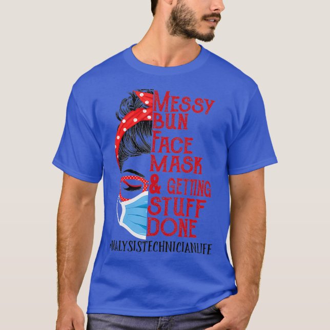 Messy Bun Face Mask GetStuff Dialyse T-Shirt (Vorderseite)