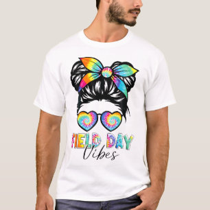 Messy Bun Field Day 2024 Girls Student T-Shirt