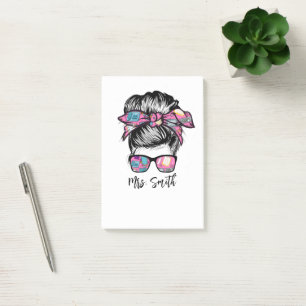 Messy Bun gibt Ideen für Schulmitarbeiter Post-it Klebezettel