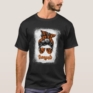 Messy Bun Girl Jahr des Tigers bengalisch gebleich T-Shirt