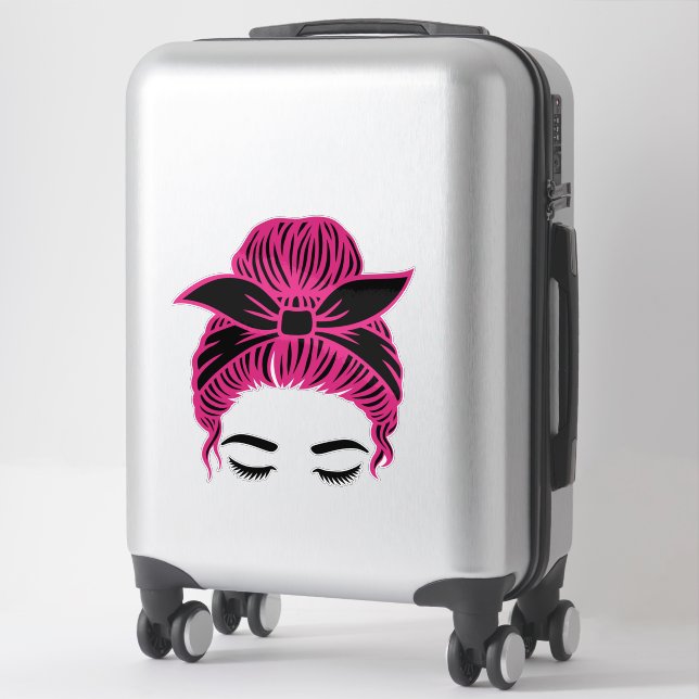 MESSY BUN GIRL [MBG6] AUFKLEBER (Koffer)