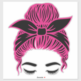 MESSY BUN GIRL [MBG6] AUFKLEBER