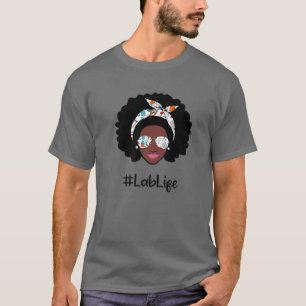 Messy Bun Labrador Life Nurse Vielen Dank Black Hi T-Shirt
