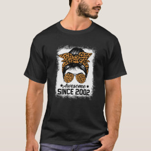 Messy Bun Leoprad Phantastisch seit 2002 20 Jahre  T-Shirt