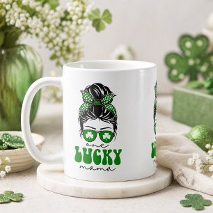 Messy Bun Lucky One 1. Geburtstagsmädchen Kaffeetasse