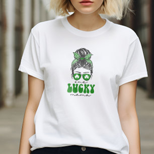 Messy Bun Lucky One 1. Geburtstagsmädchen T-Shirt