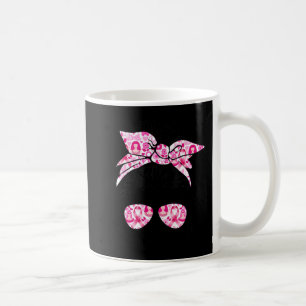 Messy Bun Pink Krieger unterstützen Brustkrebs Kaffeetasse