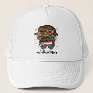 Messy Bun Proud Autismus Mama Truckerkappe