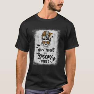 Messy Bun Skull dick Oberschenkel geblasen und Spo T-Shirt