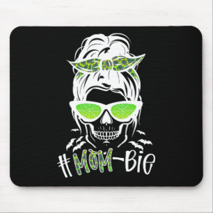 Messy Bun Zombie Mama Fun Halloween Kostümskull Mousepad