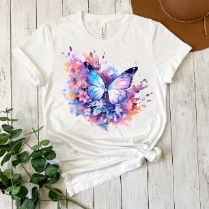 Messy Butterfly Watercolor T - Shirt