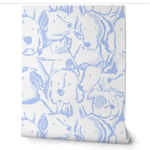 Messy Dog Sketches - Tierskizze - Coastal Blue Tapete